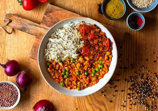 Poulet haché épicé à l’indienne