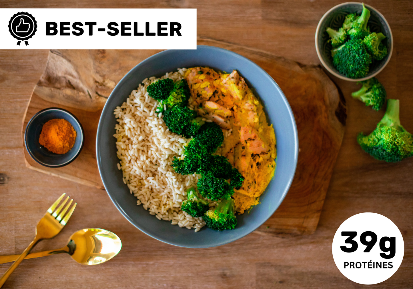 ~ Poulet, riz & brocoli sauce yaourt