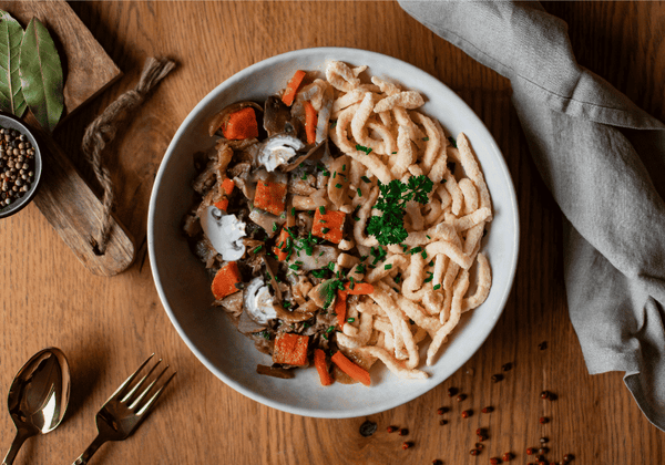 Spätzle à l'émincé de boeuf