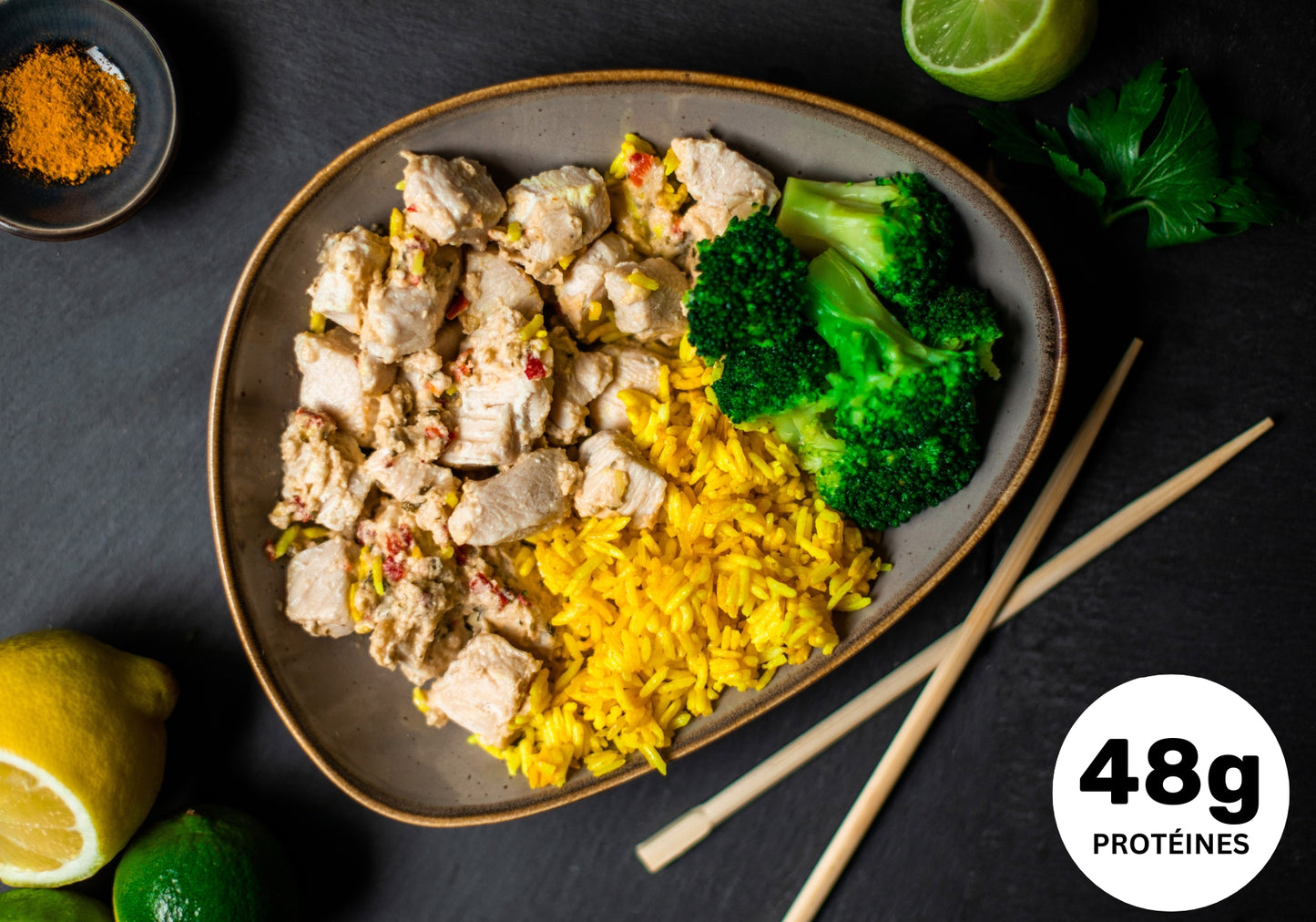 • Sauce coco-chili-citronnelle au poulet