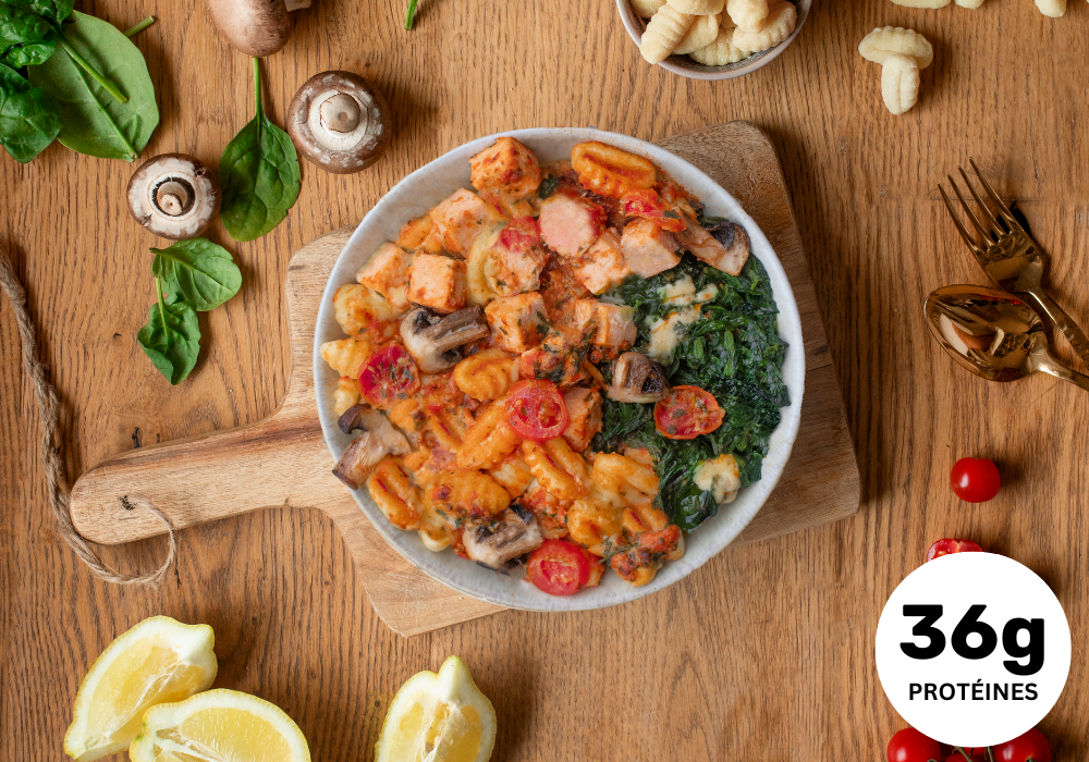 ~ Gnocchis au saumon et épinards