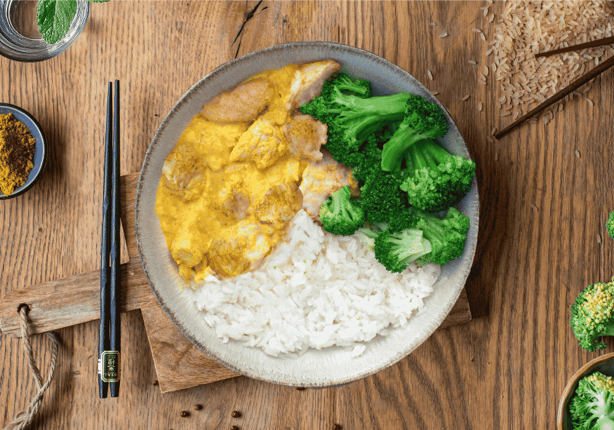 Poulet, riz & brocoli sauce yaourt