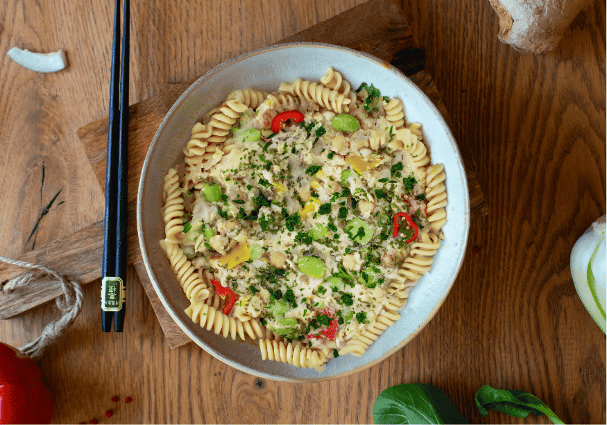 🌱 Fusilli protéinés à la sauce citronnelle