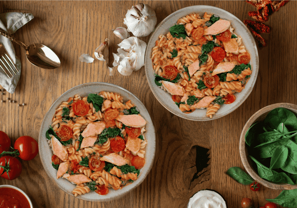 Saumon & pâtes protéinées à la crème (XL, 2 Portions)