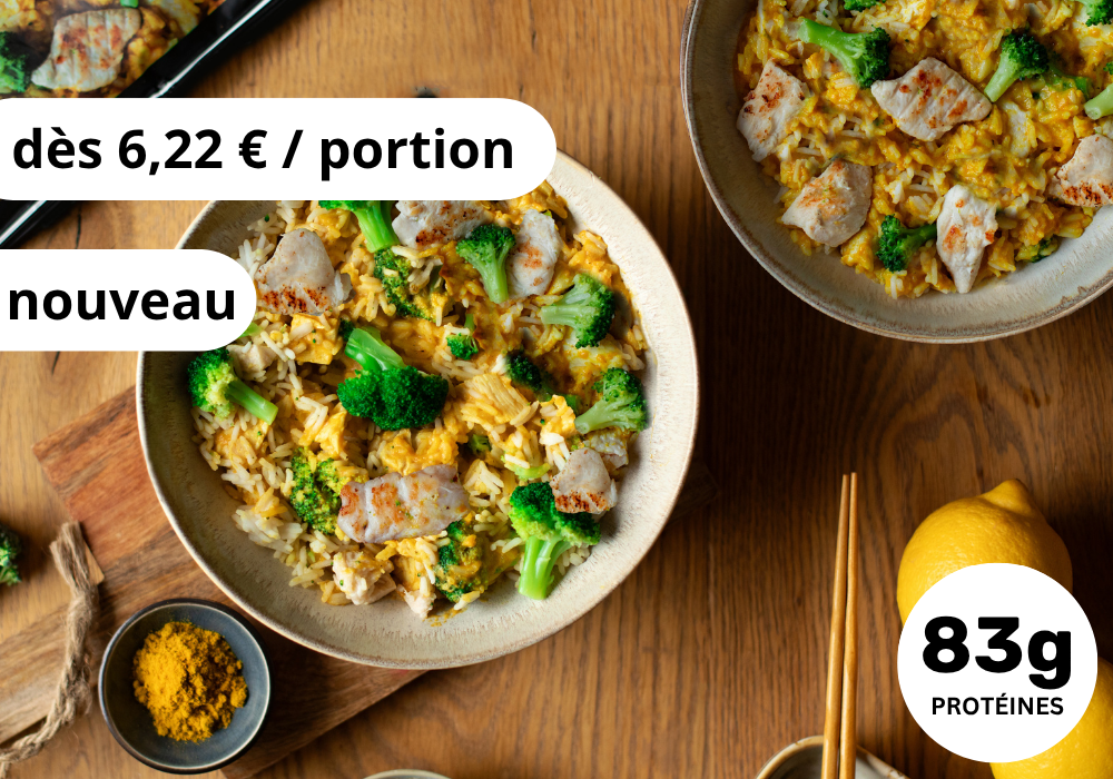 • Poulet, riz & brocoli (XL, 2 Portions)