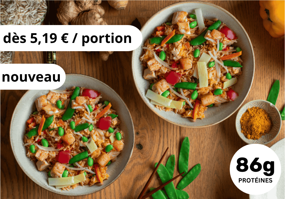 Poulet curry rouge thaï (XL, 2 Portions)