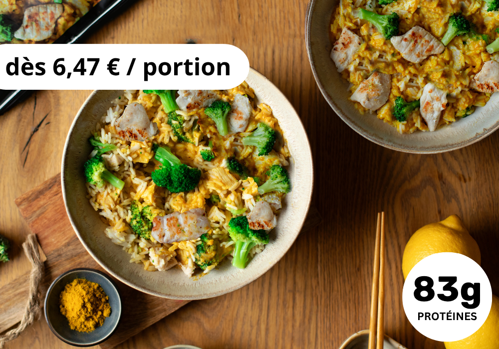 • Poulet, riz & brocoli (XL, 2 Portions)