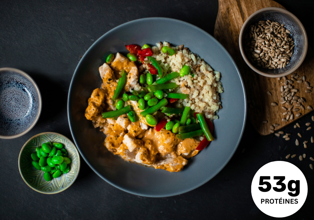 • Poulet & chou fleur curry rouge