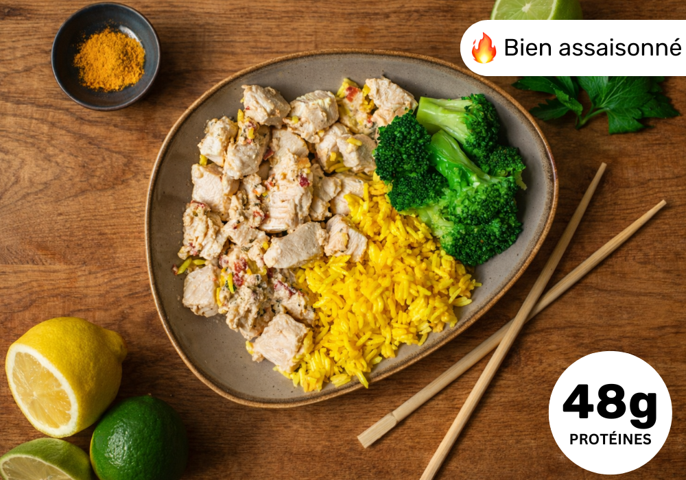 Sauce coco-chili-citronnelle au poulet