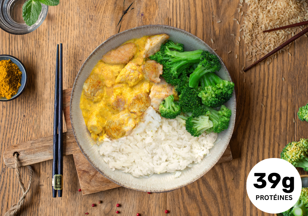 ~ Poulet, riz & brocoli sauce yaourt