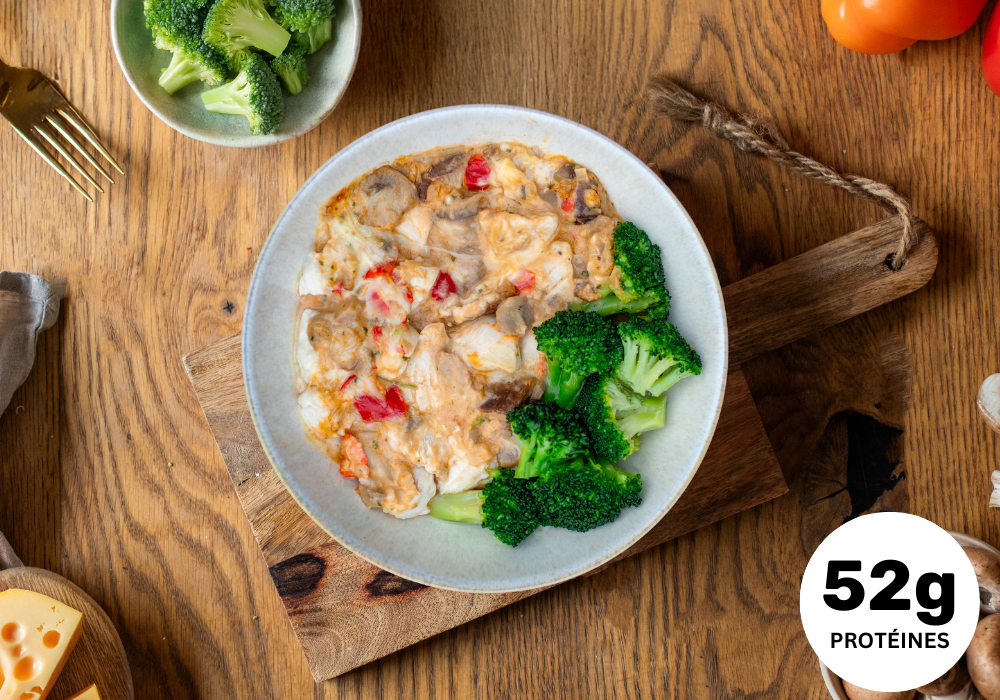 • Poulet gratiné au fromage