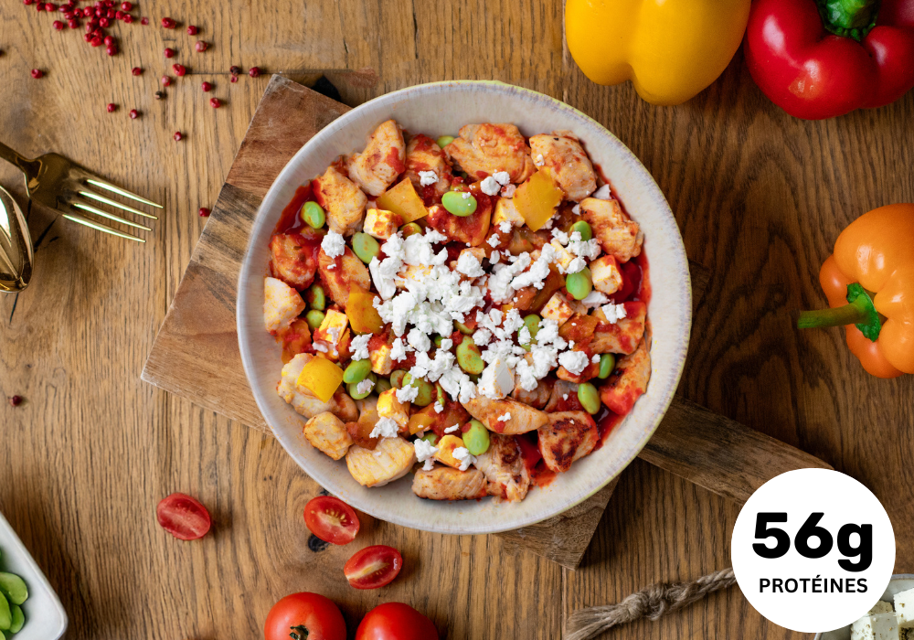 • Poulet aux légumes et fromage